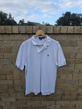 Polo by Ralph Lauren White Classic Polo Shirt - Men's
